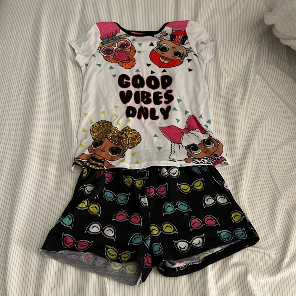Girls LOL Surprise Good Vibes Only 2pc Pajama Set